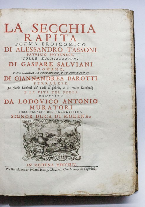 Tassoni - La Secchia Rapita - 1744