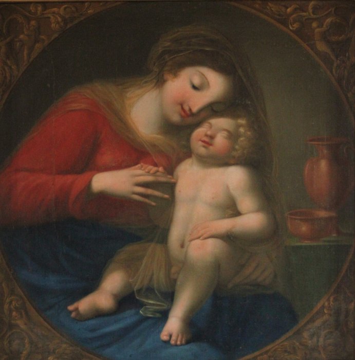 Italiensk skole (XVIII) - Madonna con Bambino