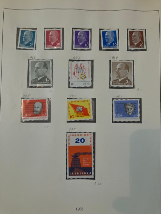 Tyskland 1963/1990 - DDR COMPLETE Samling på 3 store album alle MNH frimærker