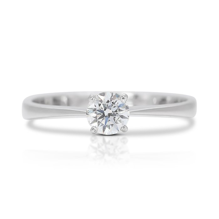 Ring - 18 kraat Hvidguld -  031ct tw Diamant (Natur)