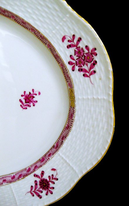 Herend - Bordservice - serveringsskål - kinesisk buket - mønster "Apponyi Purple" 36,5 cm. - Porcelæn