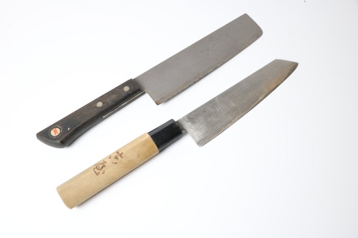 "刀 KATANA"   薄刃 Usuba , 三徳 Santoku , - Køkkenkniv - Kitchen knife set - Stål - Japan