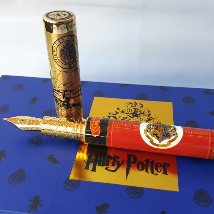 Montegrappa - Harry Potter Edition - Platform 9 ¾ - Hogwarts Express - Gold - New - Fyldepen