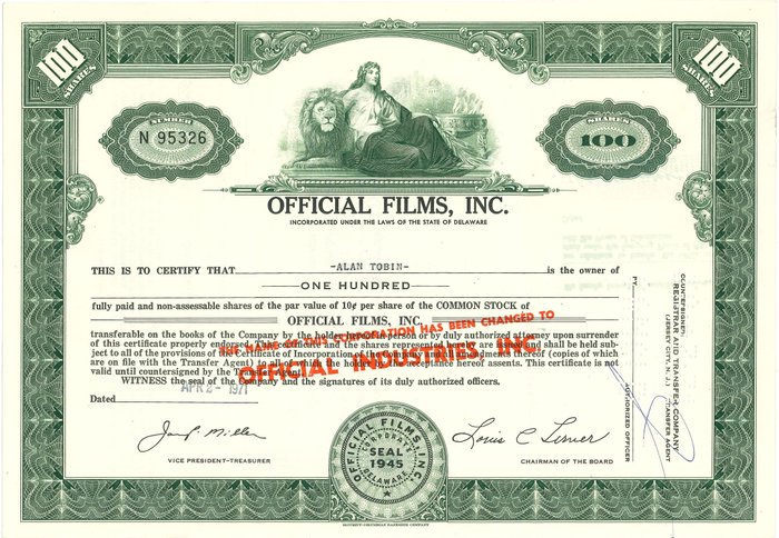 Förenta staterna - 10 Bonds and Shares - Various Dates - Historic American Stocks top Deko (Bulova Watch Caesars World Cinerama Diamond  (Ingen mindstepris)