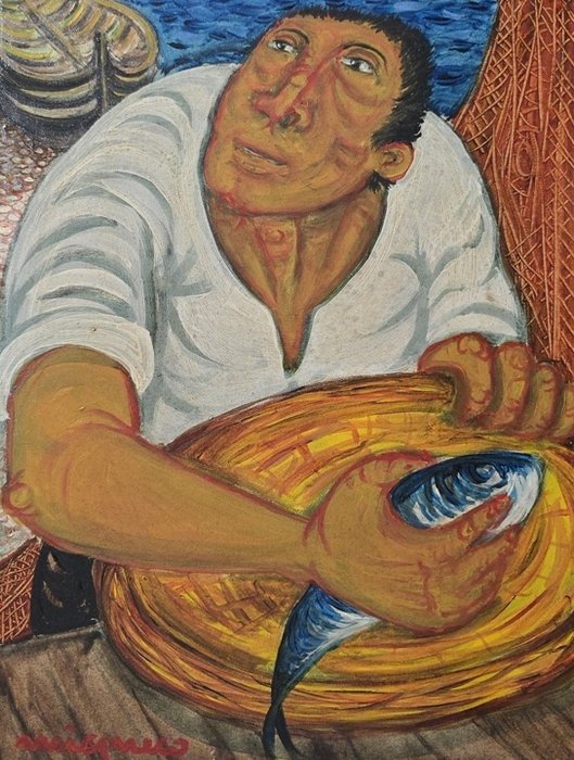 Giuseppe Migneco (1908-1997) - Pescatore