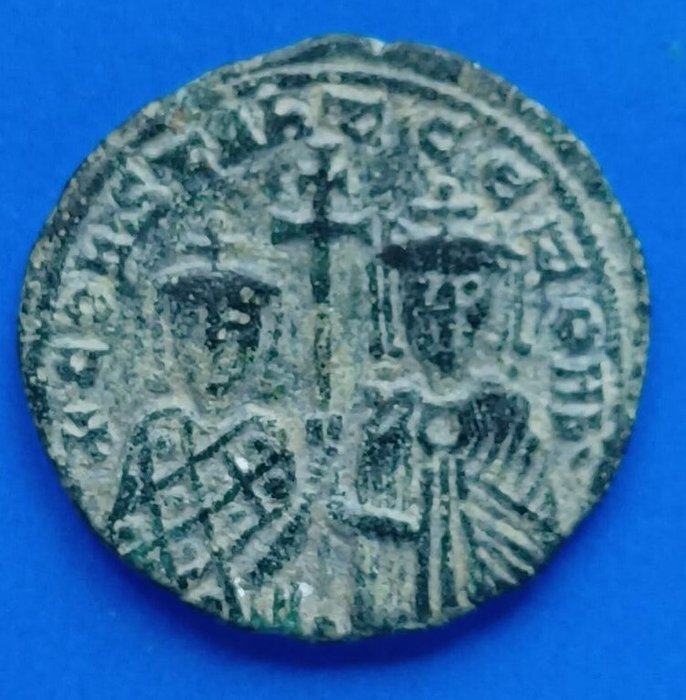 Byzantinske rige Constantine VII with Zoe (913-941 AD) Follis  (Ingen mindstepris)