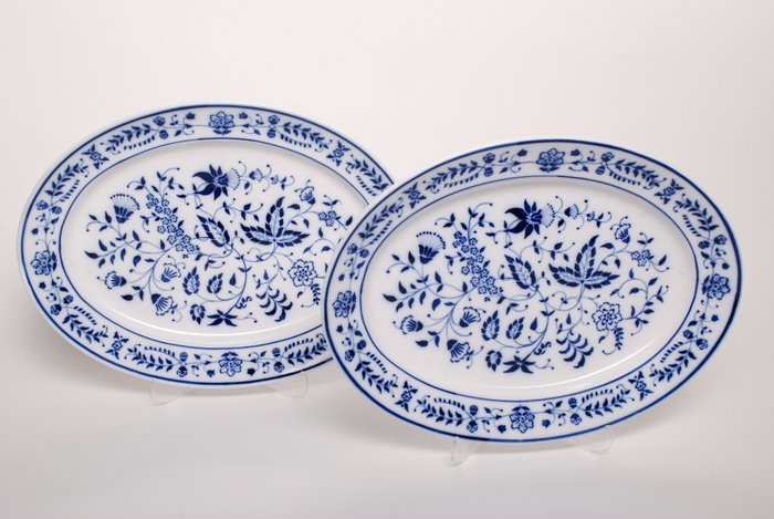 Wächtersbacher Steingutfabrik - Middagssæt til 12 (36) - Zwiebelmuster blau - Porcelæn