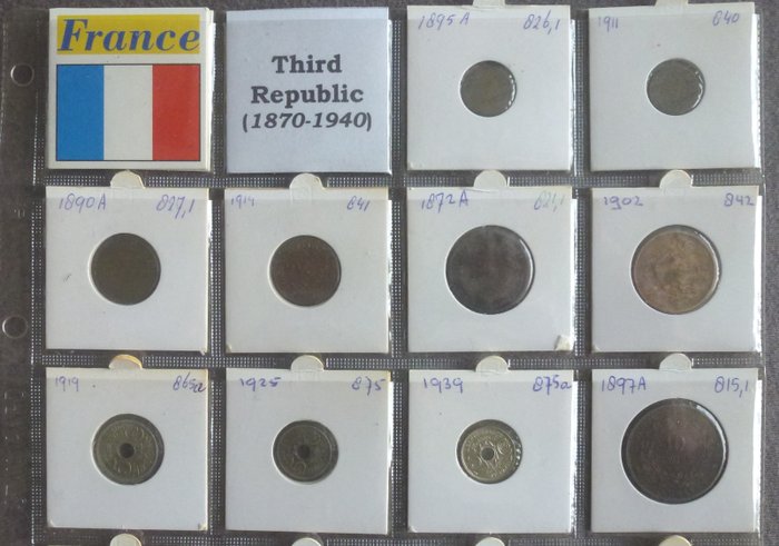 Frankrig. Various Denominations 1872/1994 (99 coins)  (Ingen mindstepris)