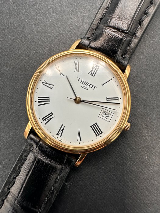 Tissot - Vintage Gold Plated Dress Watch - Ingen mindstepris - T870/970 - Mænd - 1990-1999