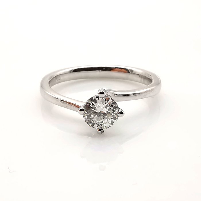 Forlovelsesring - 18 kraat Hvidguld -  0.55ct. tw. Diamant (Natur)