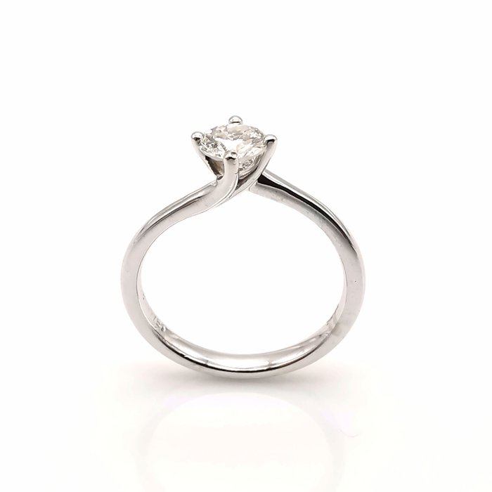 Forlovelsesring - 18 kraat Hvidguld -  0.55ct. tw. Diamant (Natur)