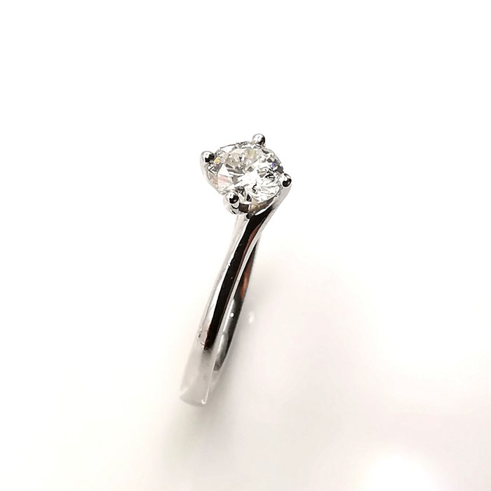 Forlovelsesring - 18 kraat Hvidguld -  0.55ct. tw. Diamant (Natur)