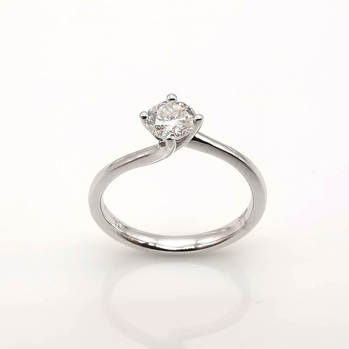 Forlovelsesring - 18 kraat Hvidguld -  0.55ct. tw. Diamant (Natur)