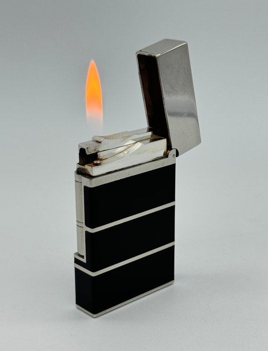 S.T. Dupont - Line 2 Palladium  Black Chinese Laquer - Lighter - Lak, palladium