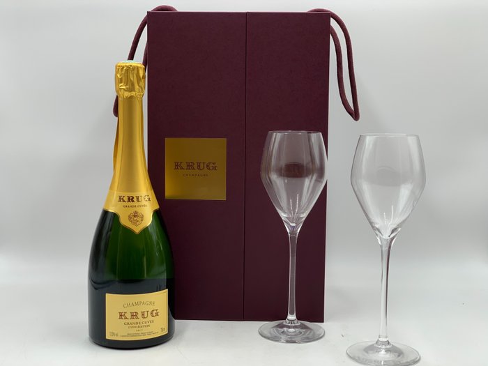 Krug Grande Cuvée 171 Ème Édition with 2 glasses "Limited Edition" - Champagne Brut - 1 Flaske (075L)