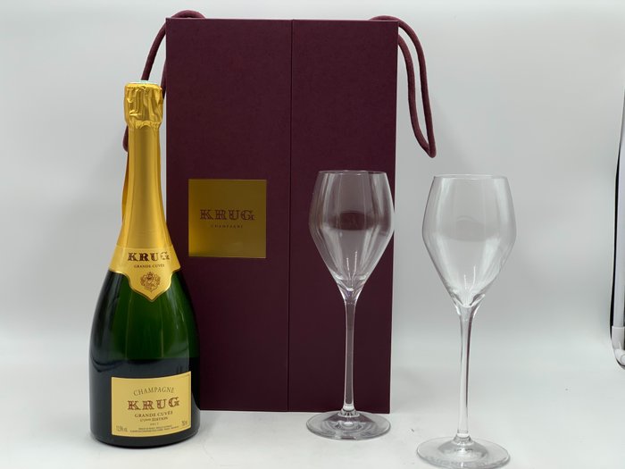 Krug, Grande Cuvée 171 Ème Édition with 2 glasses "Limited Edition" - Champagne Brut - 1 Flaske (0,75L)