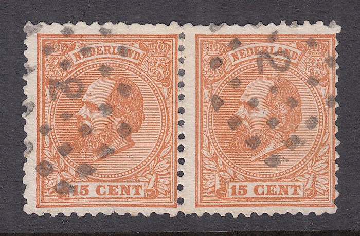 Holland 1872 - Kong Willem III kombinationspar - NVPH 23J + 23H