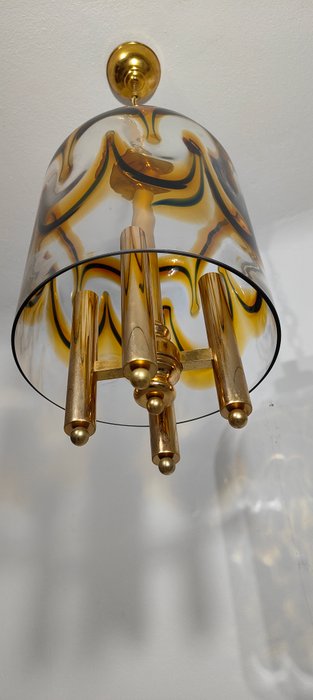 Loftslampe i stearinlys stil - Glas, Metal