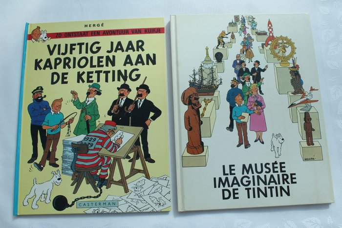 Kuifje - Vijftig Jaar Kapriolen Aan De Ketting    +     Le Musée Imaginaire De Tintin - 2 Albums - Første udgave - 1978/1979