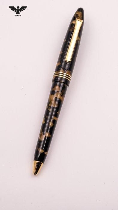 Tibaldi - Bononia - Black  Gold - Leather Good GIFT!! - Kuglepen