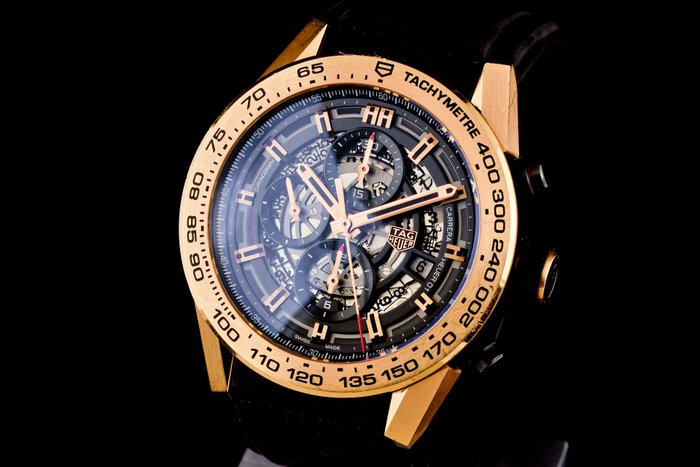 TAG Heuer - Carrera Calibre HEUER 01 18k Gold/PVD Steel Chronograph Automatic - CAR2A5B - Mænd - 2011-nu