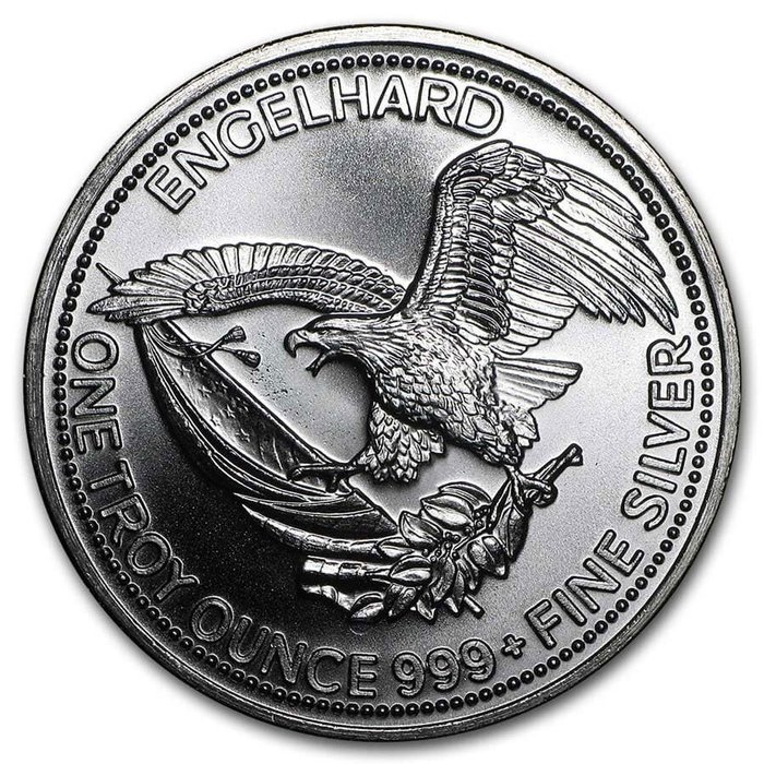 Förenta staterna. 5 x 1 oz Engelhard Prospector Silver Round (Random Years and Reverse Design)