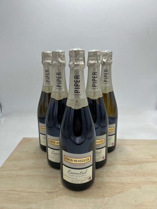 Piper Heidsieck, Extra Brut "Essentiel" - Champagne Blanc de Blancs - 6 Flasker (0,75 L)