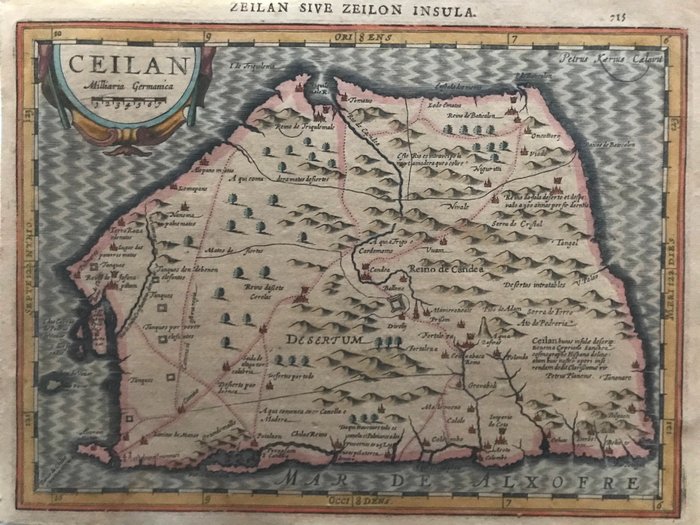 Asien - Sri Lanka/Ceylon; Petrus Kaerius / J.E. Cloppenburgh - Ceilan - 1632