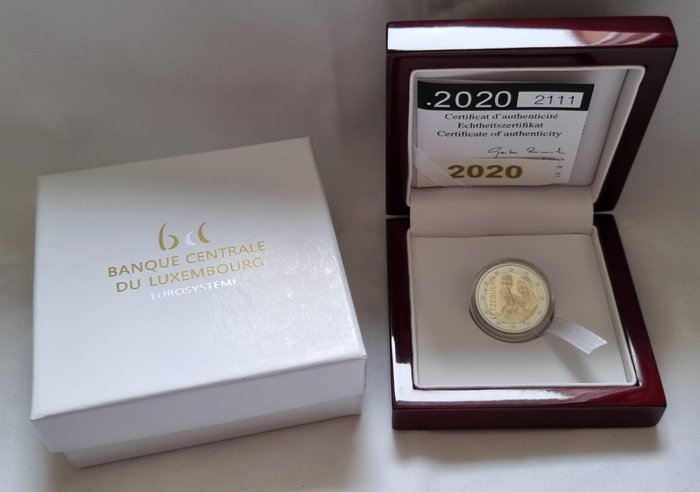 Luxembourg 2 Euro 2020 Proof "Prince Charles photo" - mintmark "bridge lion"  (Ingen mindstepris)