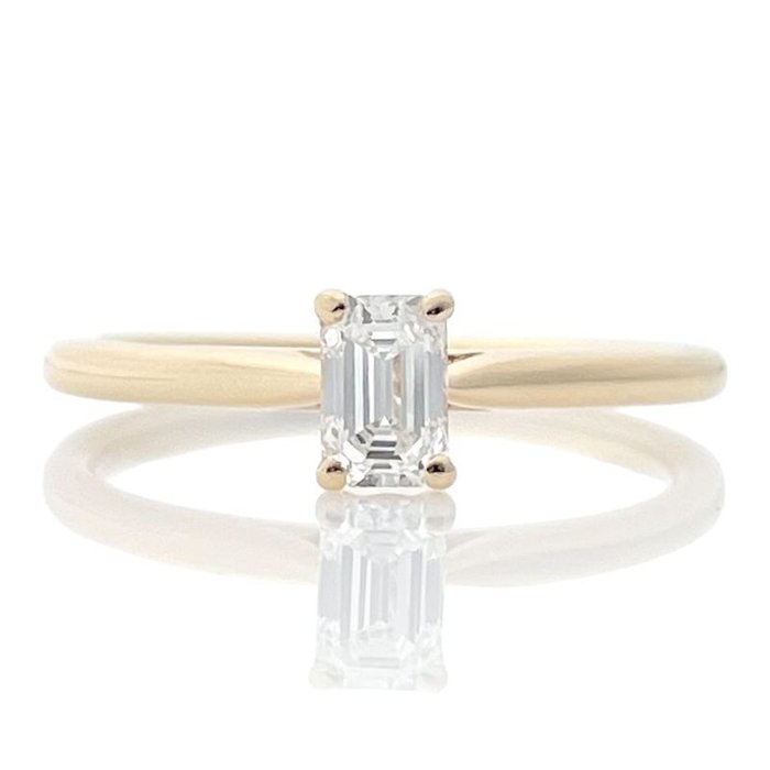 Ring - 18 kraat Gulguld -  0.34ct. tw. Diamant (Natur) - Solitaire diamantring