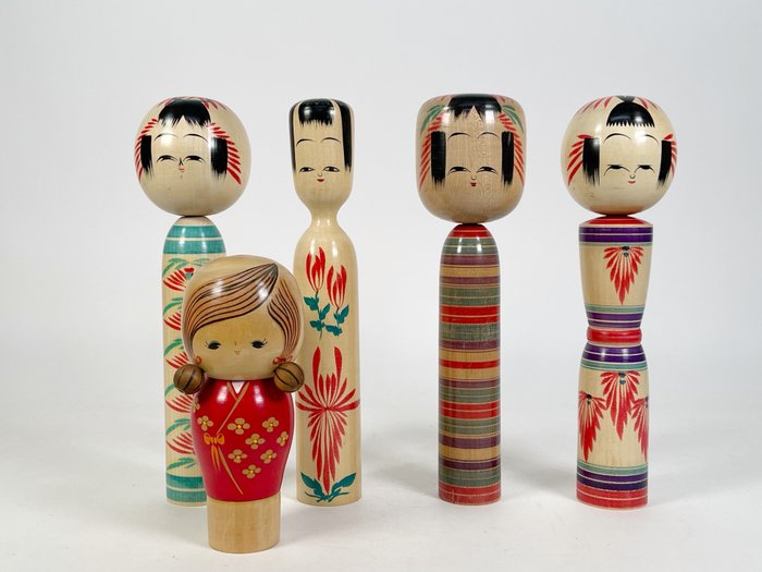 Kokeshi - Træ - Japan - Shōwa-periode (1926-1989)