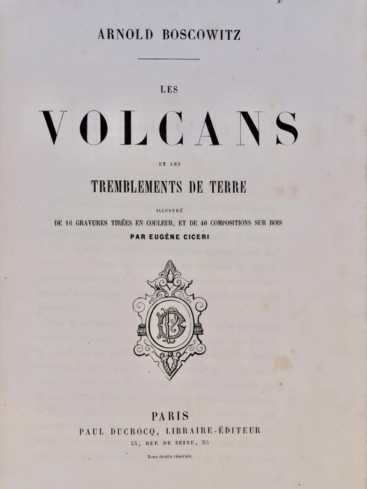 Arnold Boscowitz - Les Volcans - 1886