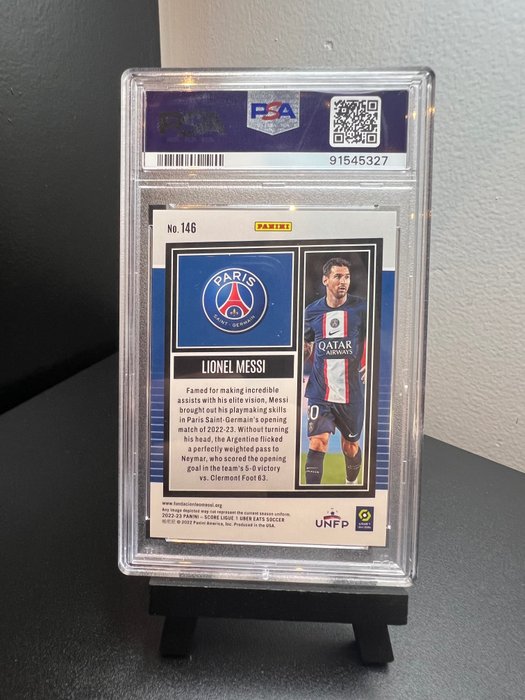 2022/23 Panini Score Ligue 1 Lionel Messi #146 Bronze Swirl 21/55 PSA 10 - 1 Graded card