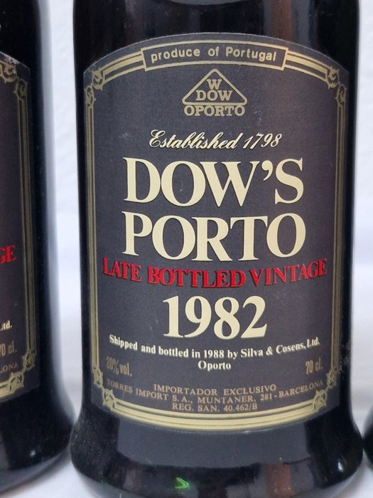 1982 Dow's LBV - Flasket 1988 -  Porto  - 6 Flaske (0,75L)