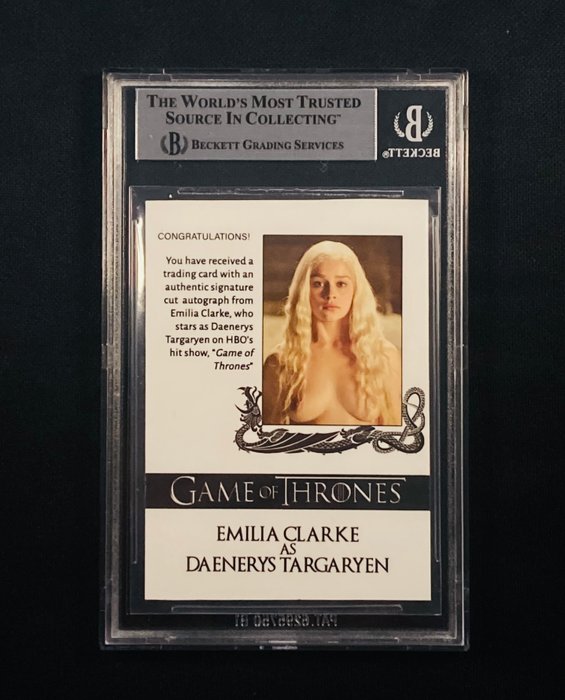 Game of Thrones - Emilia Clarke - Signed Trading Card - Beckett COA