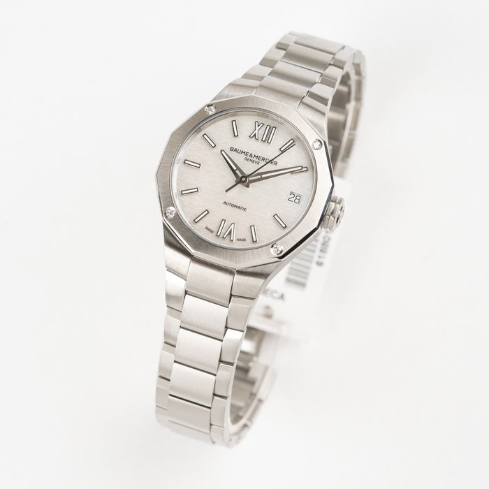 Baume  Mercier - Riviera Collection White Mother of Pearl, Brand New - BM0A10676 - Kvinder - 2011-nu