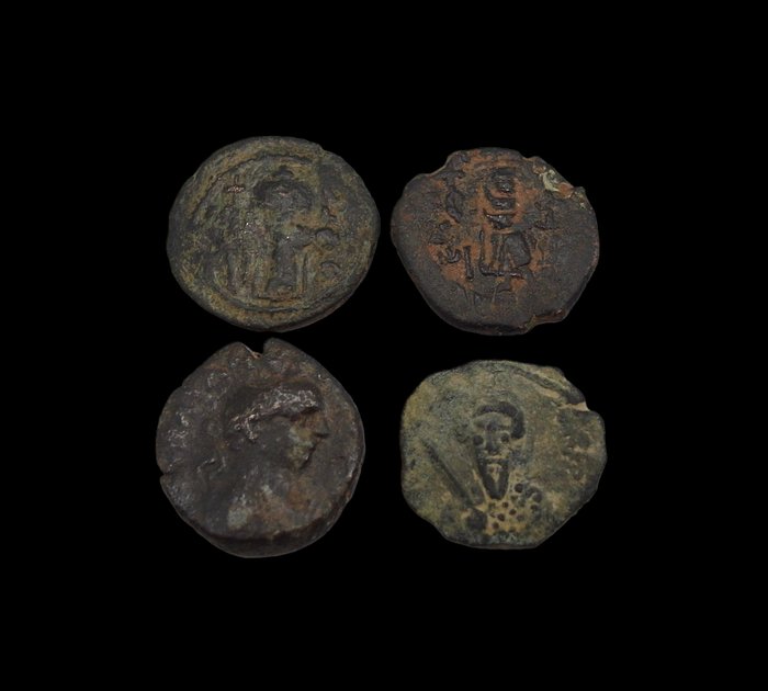 Antikken Lot of 4 Coins | Roman Byzantine  Antioch Crusader 2nd- 12th Century AD  (Ingen mindstepris)