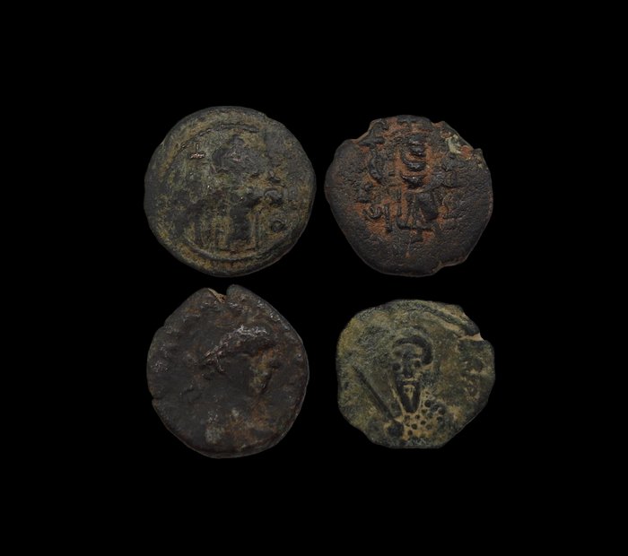 Antikken Lot of 4 Coins | Roman Byzantine  Antioch Crusader 2nd- 12th Century AD  (Ingen mindstepris)