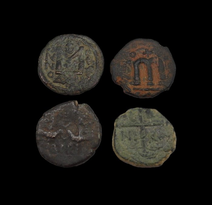 Antikken Lot of 4 Coins | Roman Byzantine  Antioch Crusader 2nd- 12th Century AD  (Ingen mindstepris)