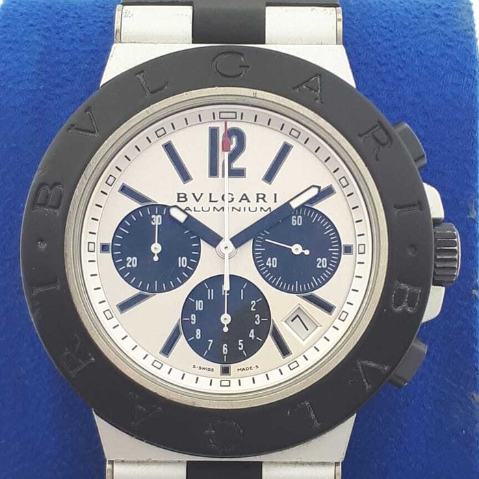 Bvlgari - Diagono Aluminium Panda Dial Chronograph Automatic "BOX INCLUDED" - AC 44 TA - Mænd - 2011-nu