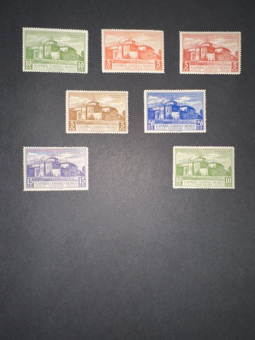 Spanien 1938 - Hyldest til hæren og flåden-3 ark-Korrelativ nummerering + Espana correo Aereo +Kong Alfonso XIII - Edifil 849 Michelin 298-311Edifil 904-911 Edifil 1169-1179