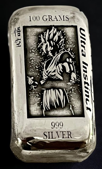 100 gram - Sølv 999 - -No Reserve- Goku Ultra Instinct  (Ingen mindstepris)