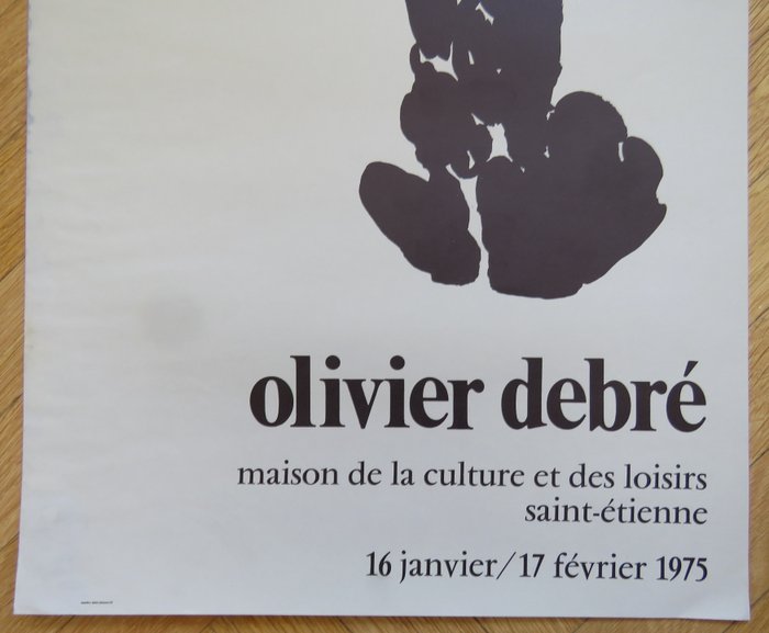 Olivier Debré - Affiche originale d'exposition - Maison de la Culture - Saint-Etienne - 1975