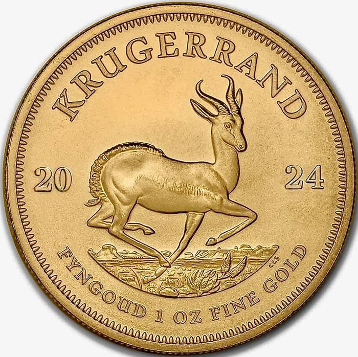 1 Troy Ounce - Guld 999 - Krugerrand 2024 - fine gold - Præget bar