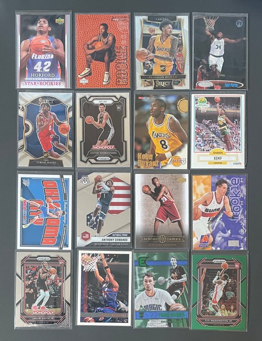 1989 to 2023 - NBA - Stars  Rookies Collection (40 cards) - Michael Jordan 8x  Booker /99 Prizm Rookies: Kobe Wembanyama Lebron Anthony Edwards - 1 Mixed collection