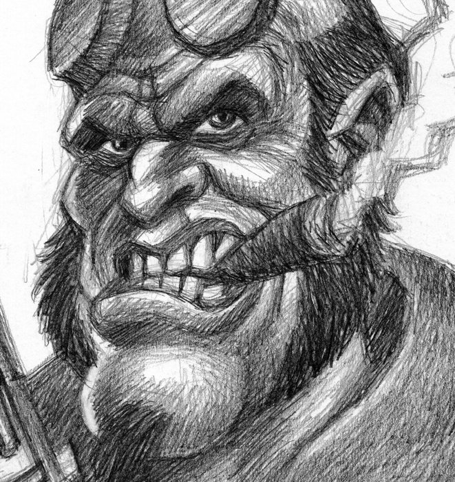 Joan Vizcarra - Hellboy: Armed and Unstoppable - Original Pencil Drawing