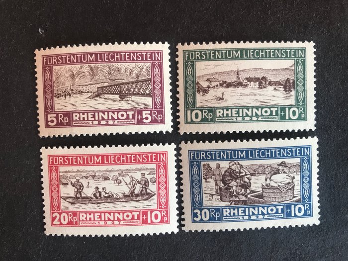 Liechtenstein 1912/1928 - Tre komplette serier - Michel 1/3 65/71 y 78/81* MLH