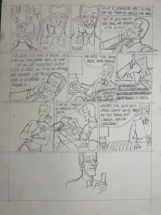 Lauzier, Gérard - 1 Original preliminary page - Le Dessinateur