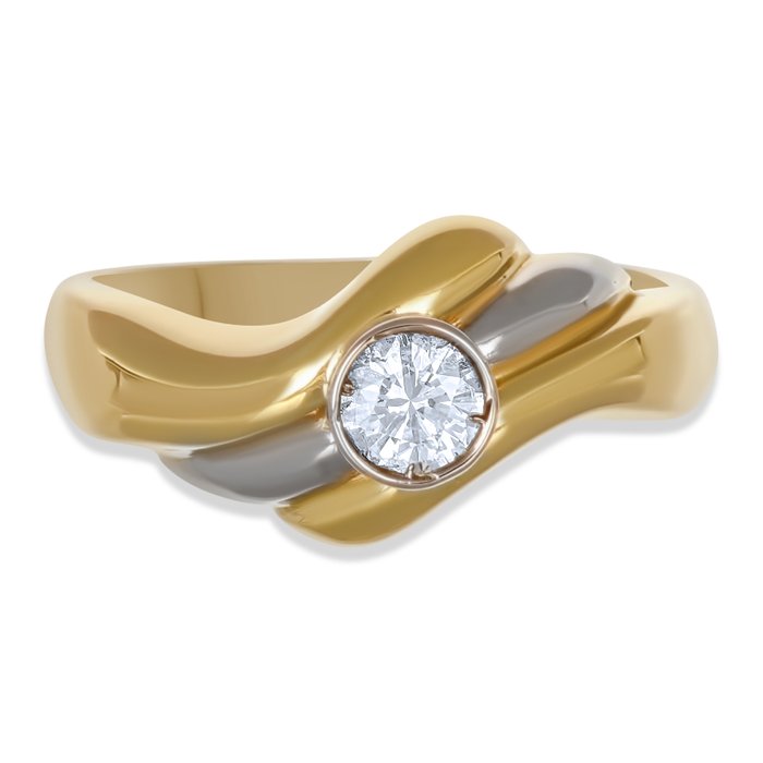 Ring - 18 kraat Gulguld, Hvidguld -  0.35ct. tw. Diamant (Natur)