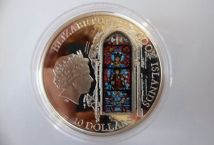 Cook-øerne 10 Dollars 2013 Windows of History - Cathedrale of Chartres 50g Proof